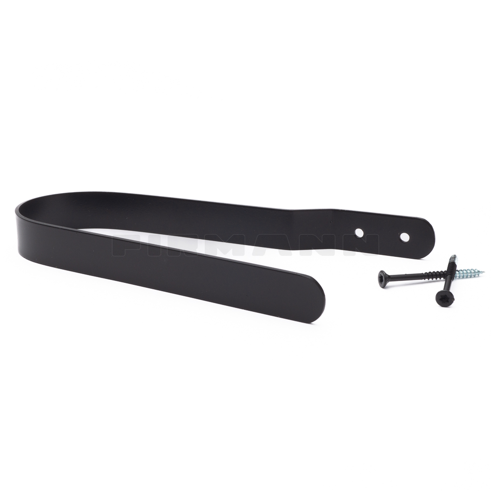 Raffarm 18 cm schwarz matt, Wandabstand 8 cm