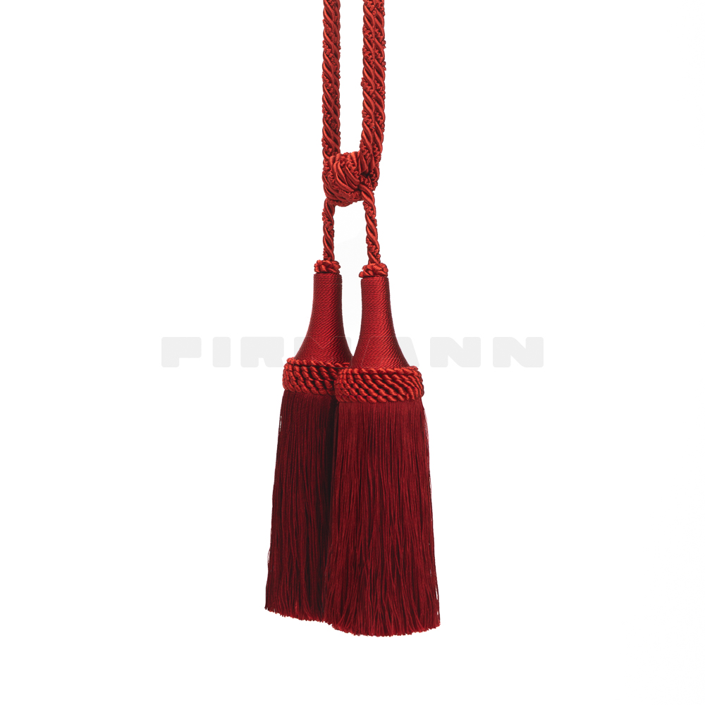 RH Brenta mit 2 Quasten, 75/20 cm, rot