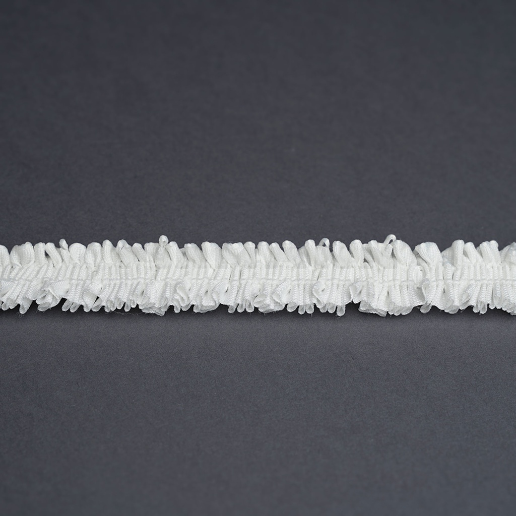 [191001] Kräuselband Rio weiß 22 mm