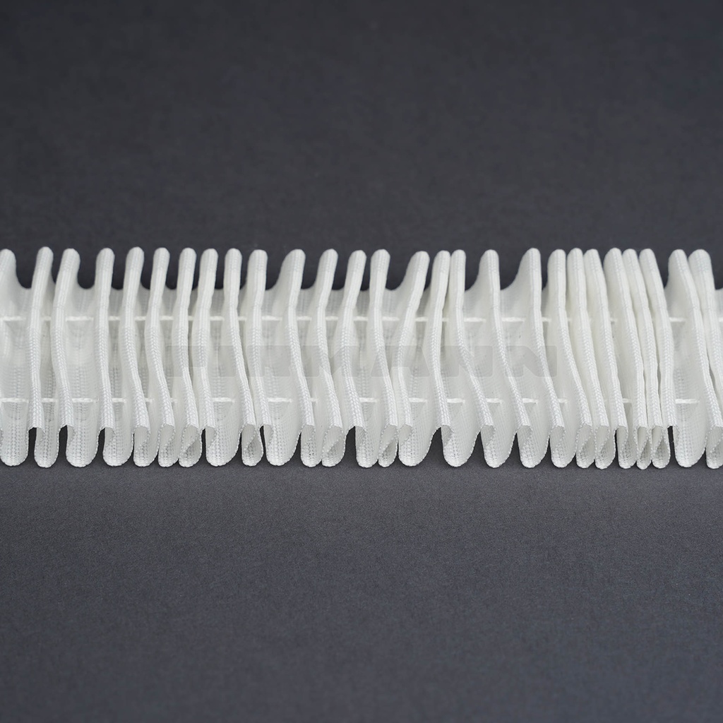 [191003] Kräuselband Sofia vari. weiß 50mm