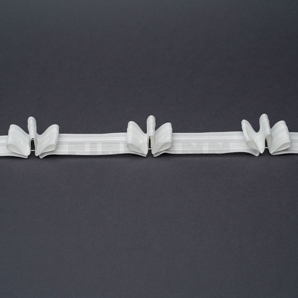 [191400] Faltenband Samba weiß 1:2,5 (F3) 26 mm