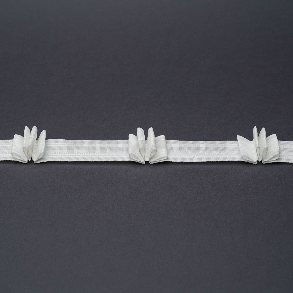 [191401] Faltenband Samba weiß 1:2,5 (F4) 26 mm