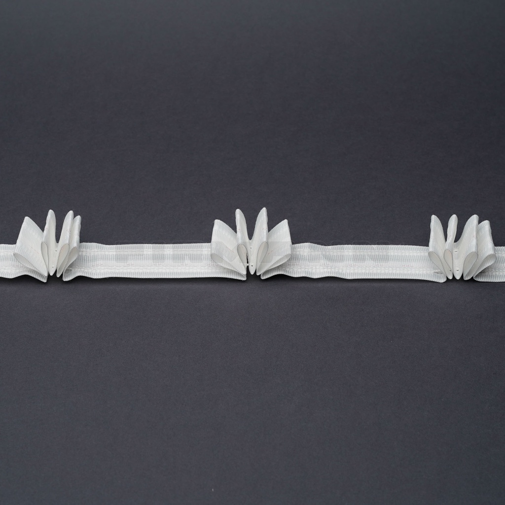 [191501] Faltenband Samba weiß 1:3 (F4) 26 mm
