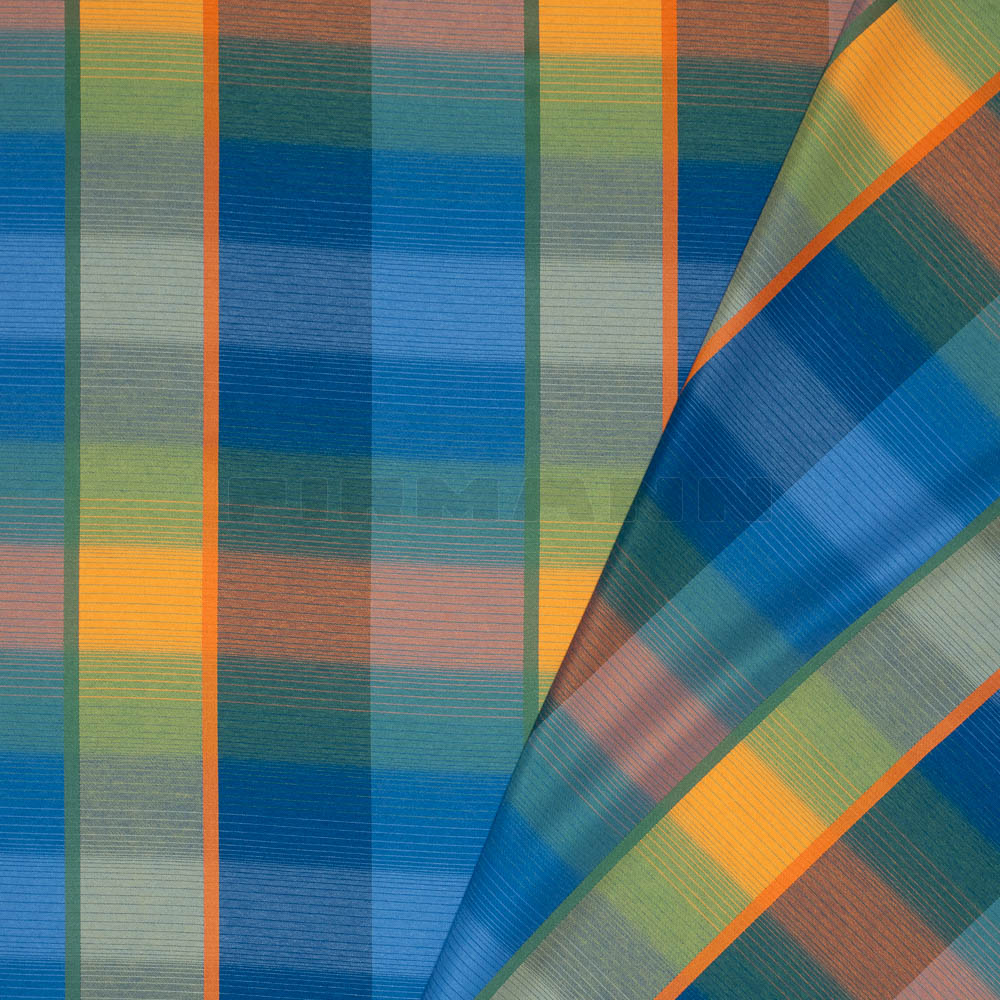 Atrium blau - Vorhangstoff