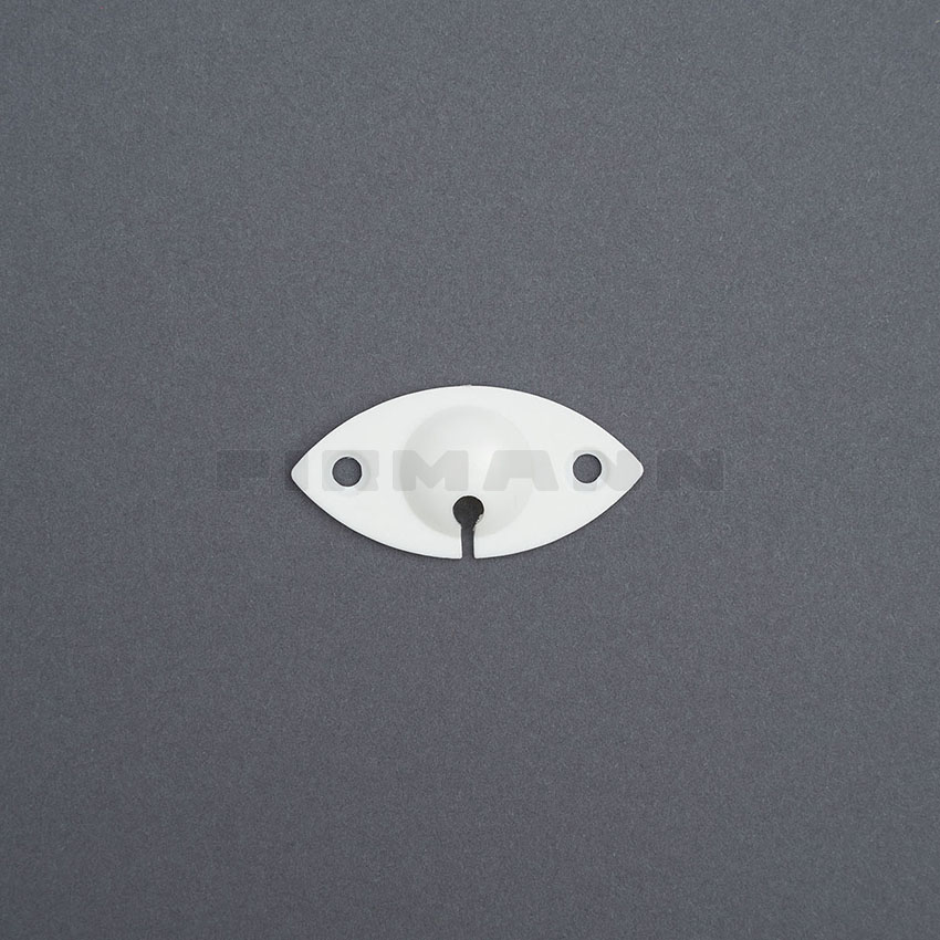 [702316] Plastik-Knotenhalter mit Kerbe weiß