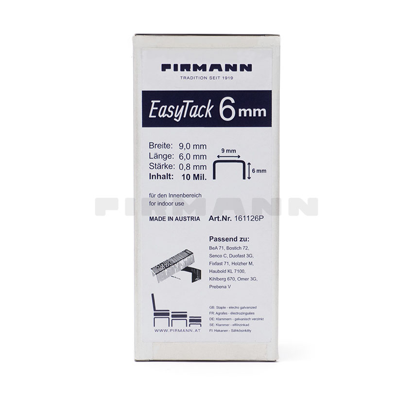 [161126P] Heftklammern EasyTack 6 mm / Box 10 Mil.