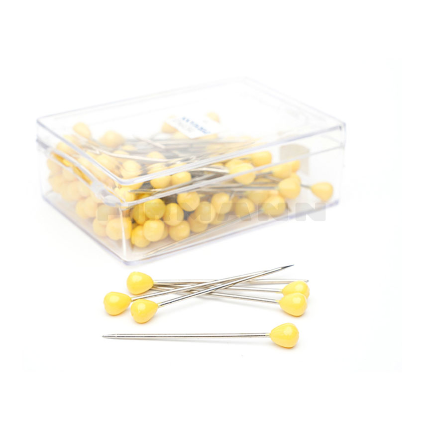 [163940] Anstecker gelb m. Plastikkopf 8x60 100 Stk.