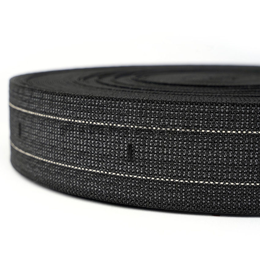 Elastic-Gurten 60 mm anthr. 50% Vorsp.