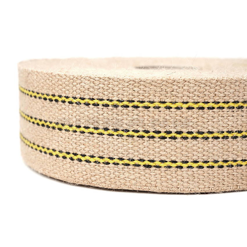 [613601] Jutegurte 7 cm gelb/schwarz gestreift