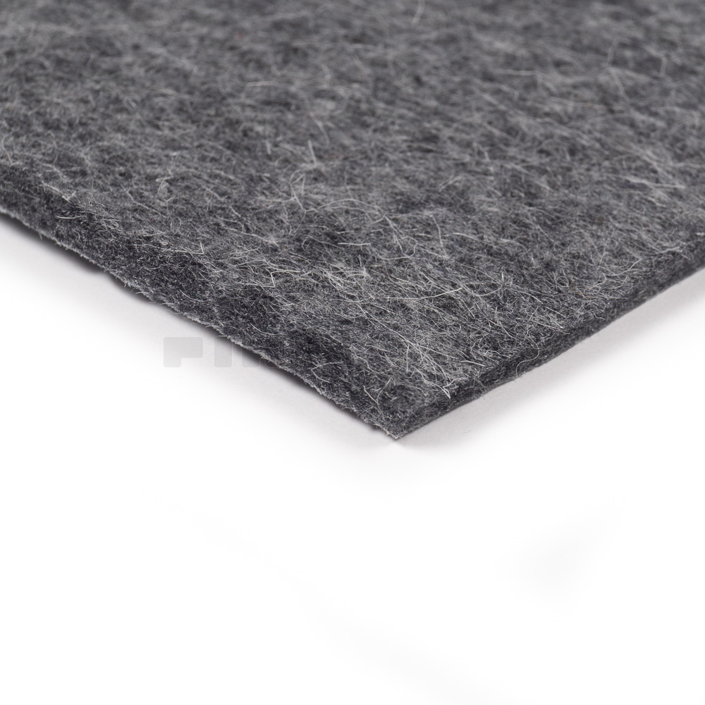 [636027] Kirchenbankfilz 5 mm, 180 cm 100% WO, grau meliert