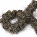 Schweifhaar im Zopf  bunt