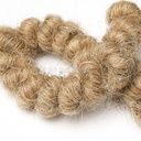 Schweifhaar im Zopf  blond