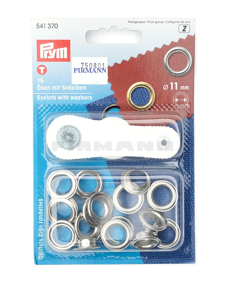 [750801] Ösen 11 mm Nr.541-370 mess./vernickelt  15 Garn.