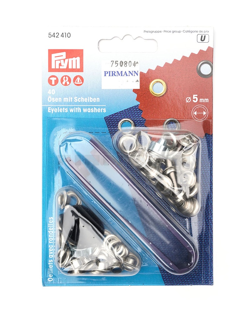 [750804] Ösen 5mm Nr.542-410 mess./vernickelt  40 Garn.