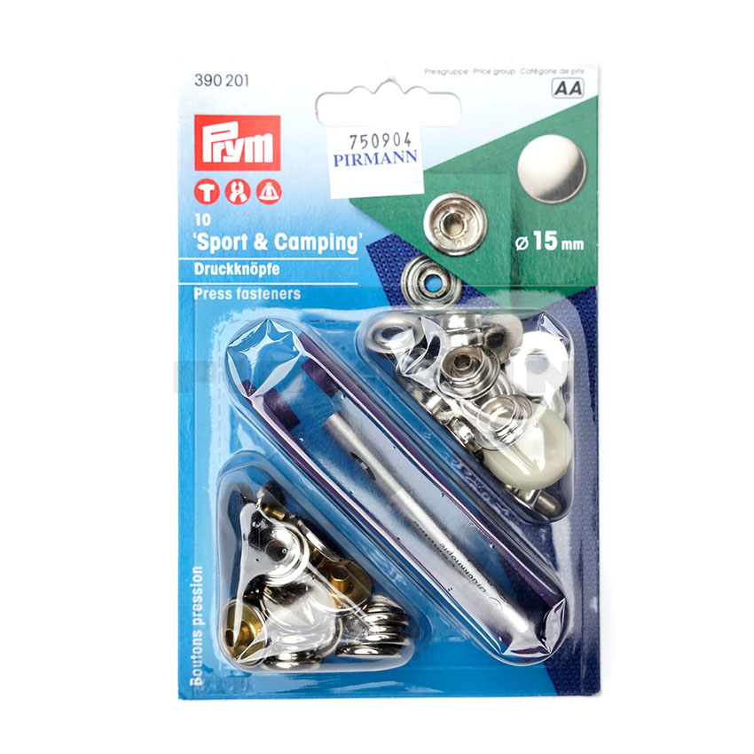 Druckknöpfe 15mm für Camping