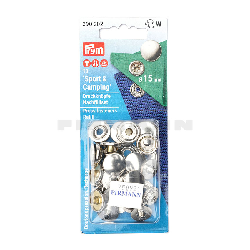 [750921] Druckknöpfe 15 mm f. Camping, Nachfüllset