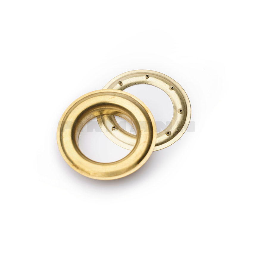 VH-Ösen 30 mm mess. gelb m. Zack