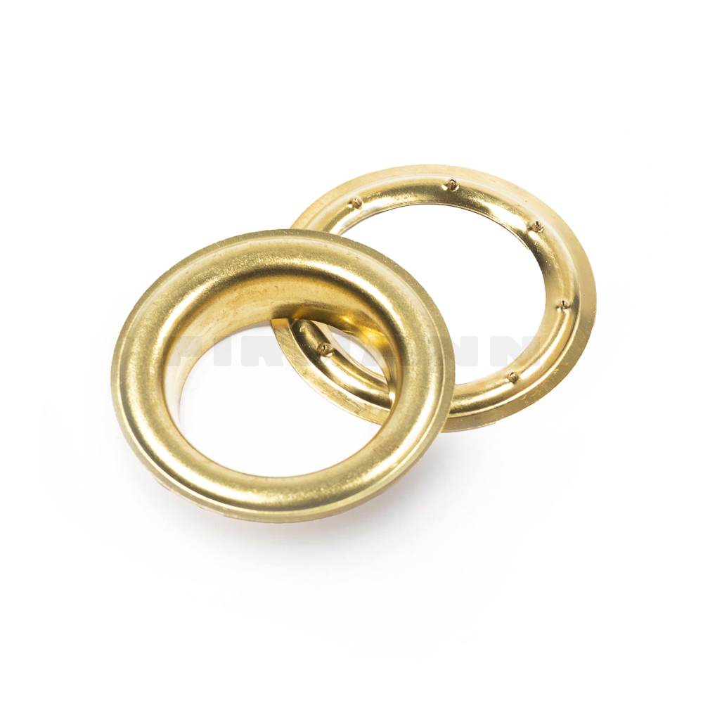 VH-Ösen 40 mm messing blank glänzend m. Zack