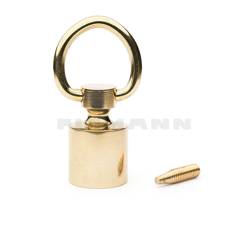 Seilendabschluss-Ring 20 mm, messing gl.