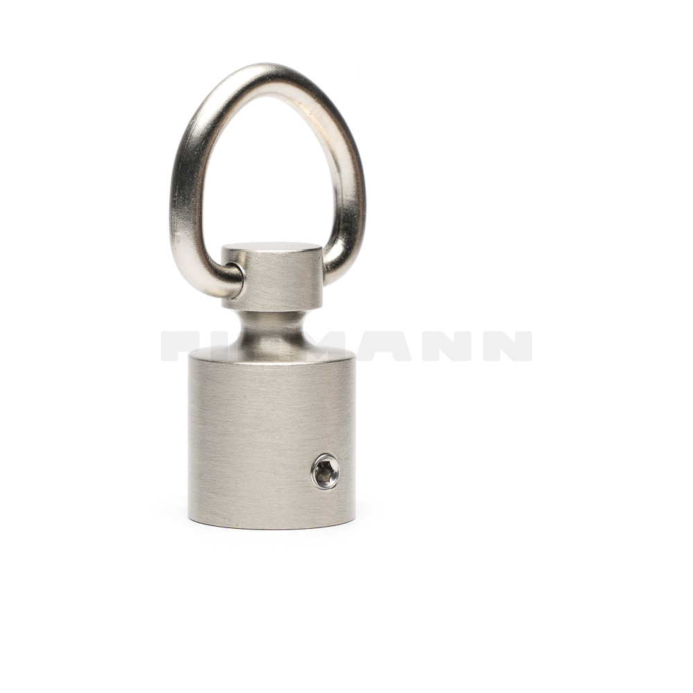 Seilendabschl. + Ring 20 mm nickel mt.