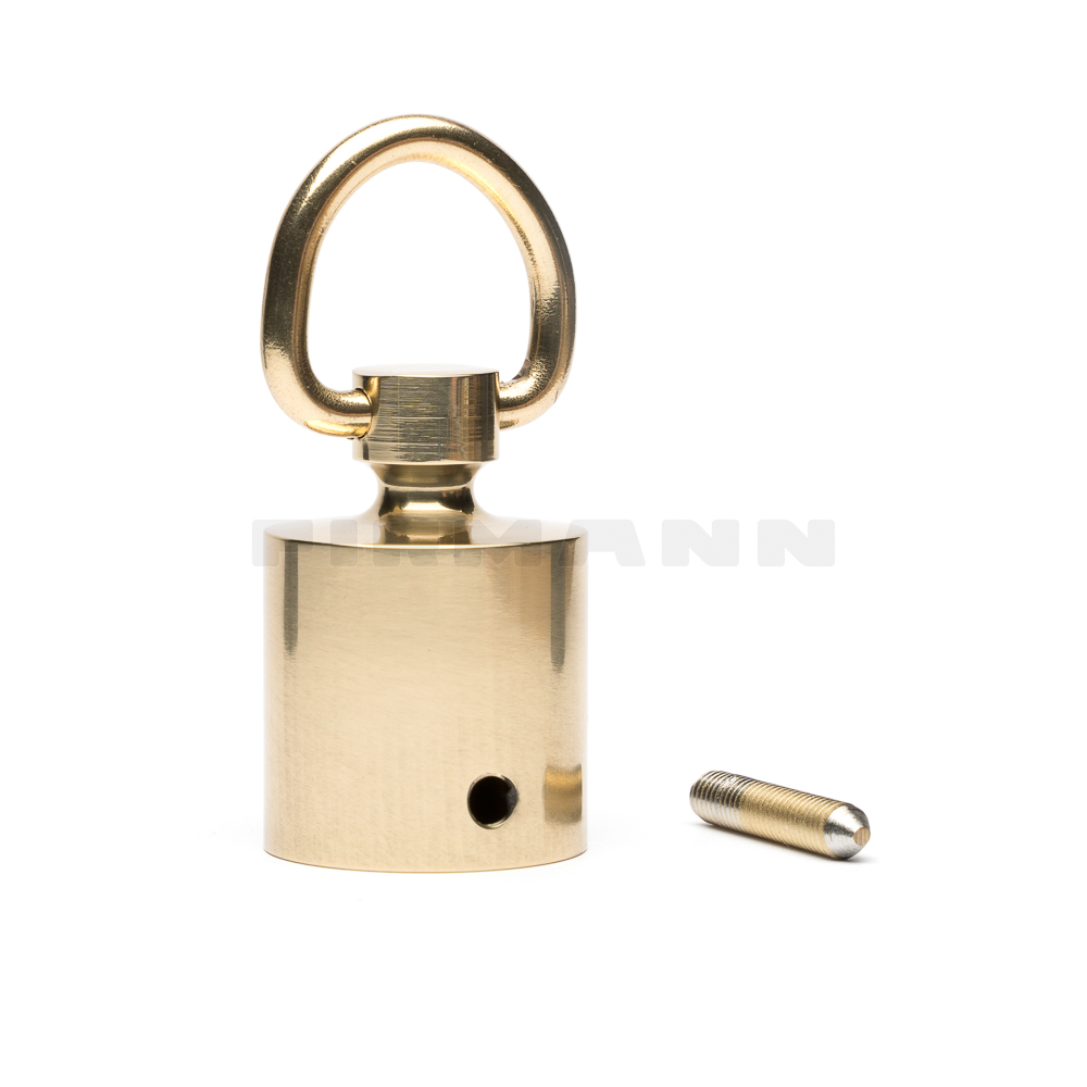 Seilendabschluss-Ring 30 mm, messing gl.