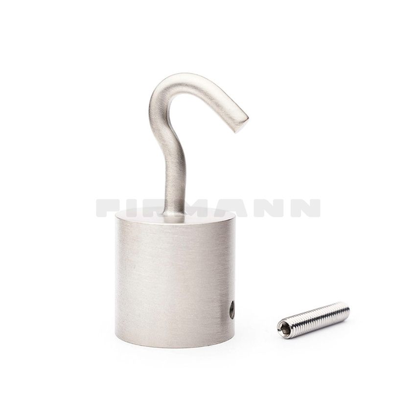 Seilendabschluss-Haken 30 mm, nickel mt.