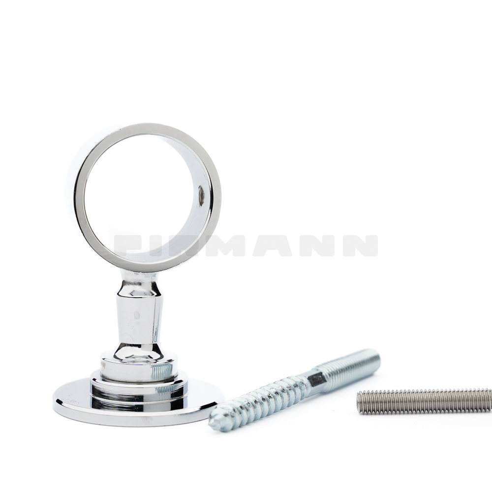 [TSH303] Seilhalter 30 mm verchromt + Stockschraube