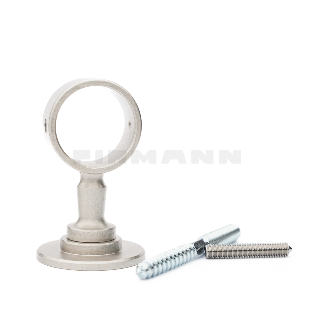 Seilhalter 30 mm, nickel mt. mit Stockschraube