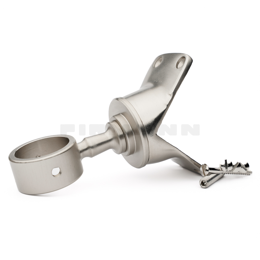 Außeneck-Seilhalter 30 mm, nickel mt.+ Schraublöcher