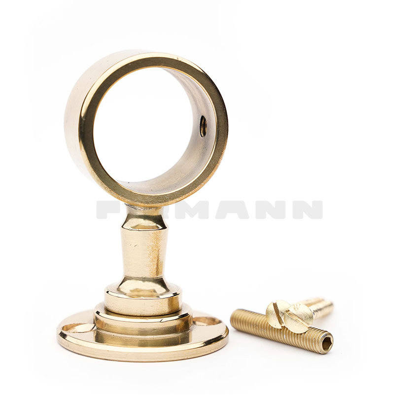 Seilhalter 30 mm, messing gl. + Schraublöchern