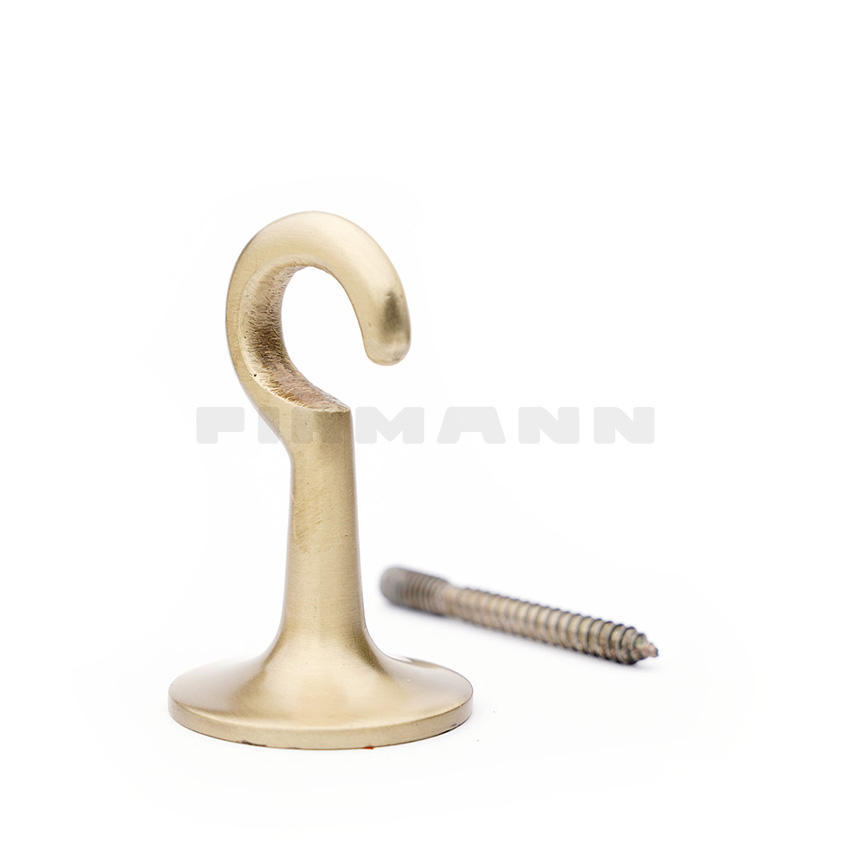 Wandhaken 55 mm Wandabstand, messing mt.