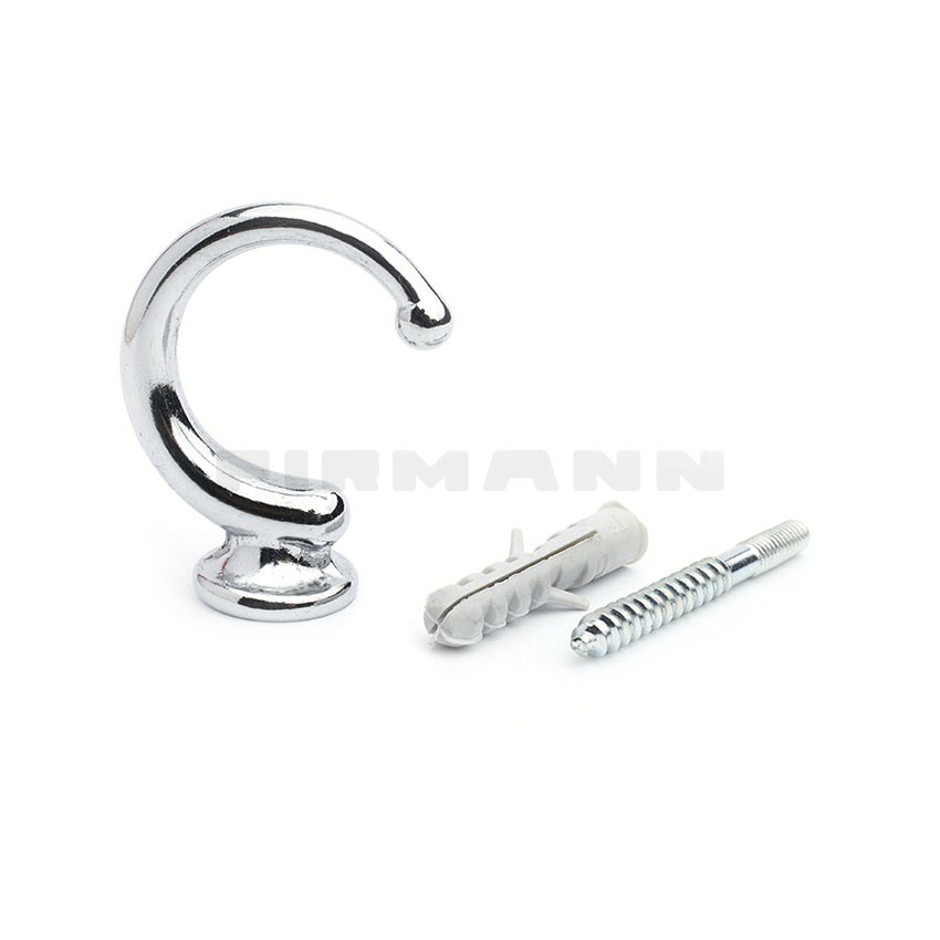 Absperrseilhaken 40 mm Wandabstand, verchromt