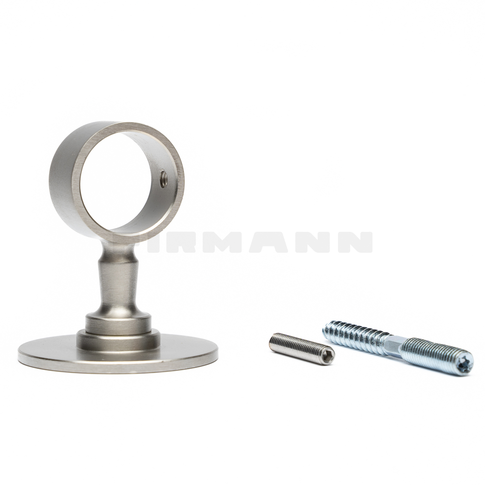 [TSH364] Seilhalter 30 mm nickel mt. Grundplt. 60 mm + Stockschraube