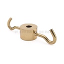 Hakenaufsatz beids. für Seilständer messing gl.