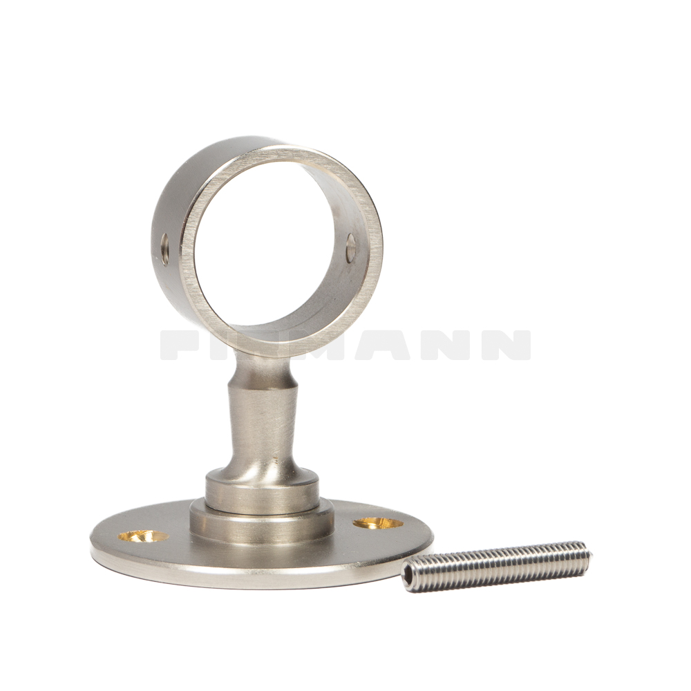[TSH394] Seilhalter 30 mm, nickel mt. Grundplt. 60 mm + Schraublöcher