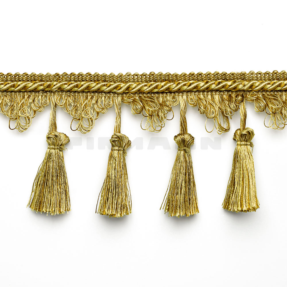 [FVI25] Quastenfransette VIOLA 90 mm, havanna