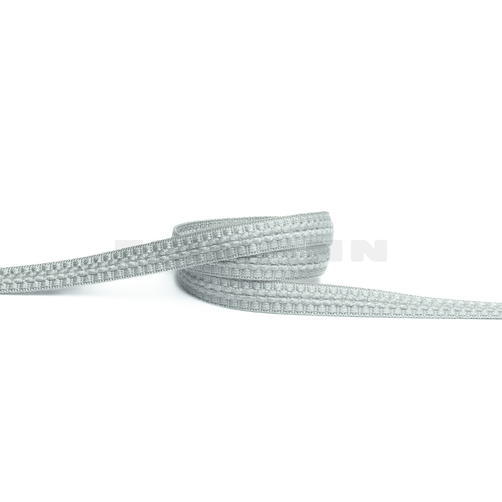 Herzerlborte hellgrau matt 12 mm