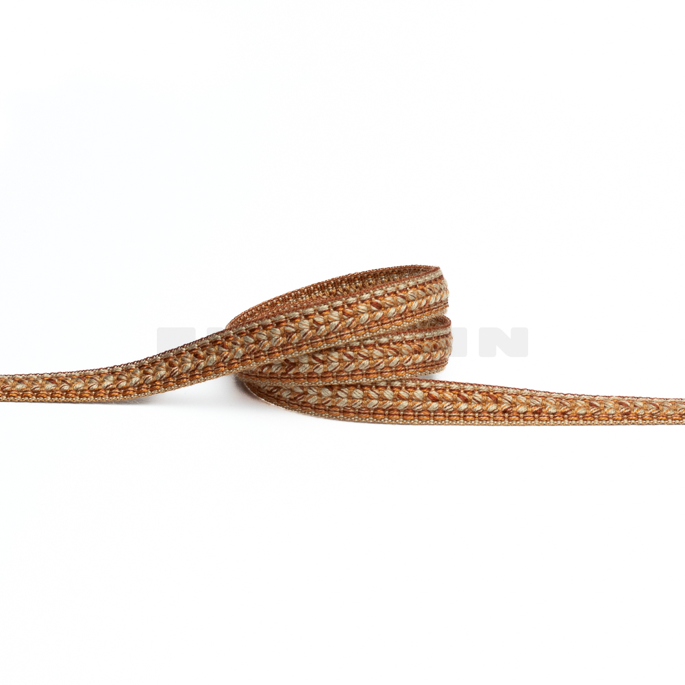 [VB615] Herzerlborte kupfer-melé matt 12 mm