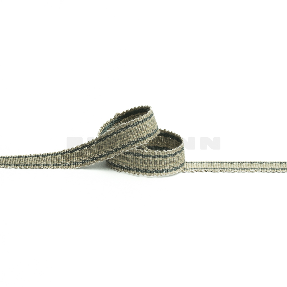 Rips-Möbelborte 15 mm  beige-grau