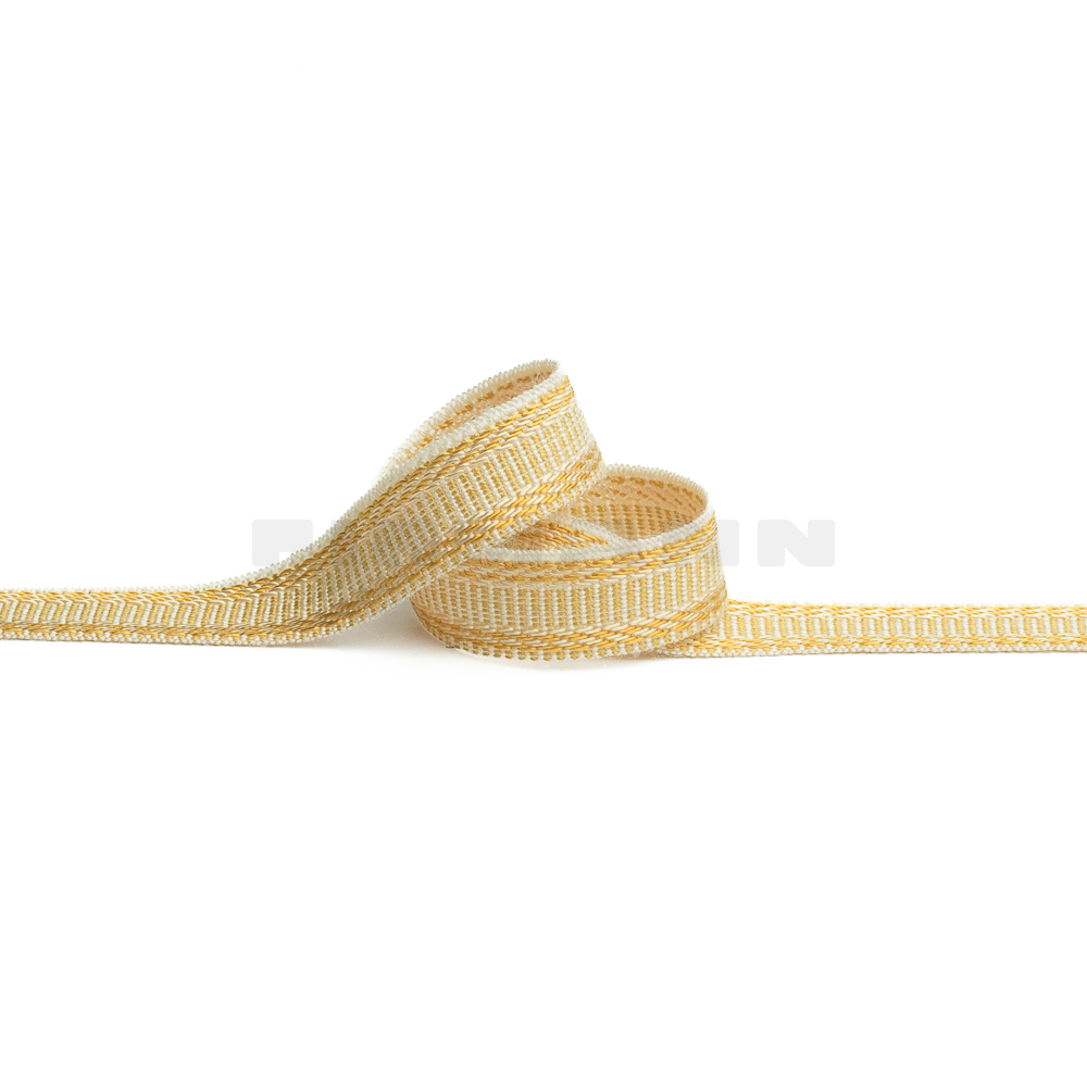Rips-Möbelborte 15 mm gold-crème