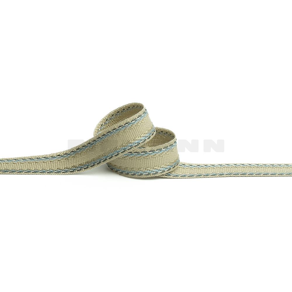 [RB30] Rips-Möbelborte 15 mm  sand azur