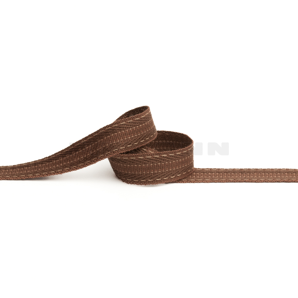 Rips-Möbelborte 15 mm braun stripe