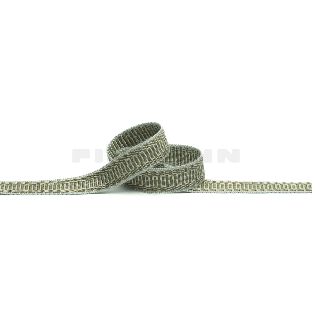 Rips-Möbelborte 15 mm silber-beige