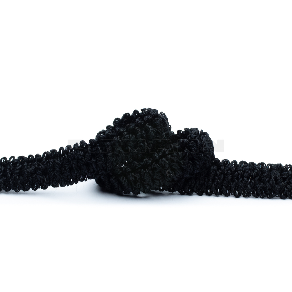 Marabou-Borte 15 mm schwarz