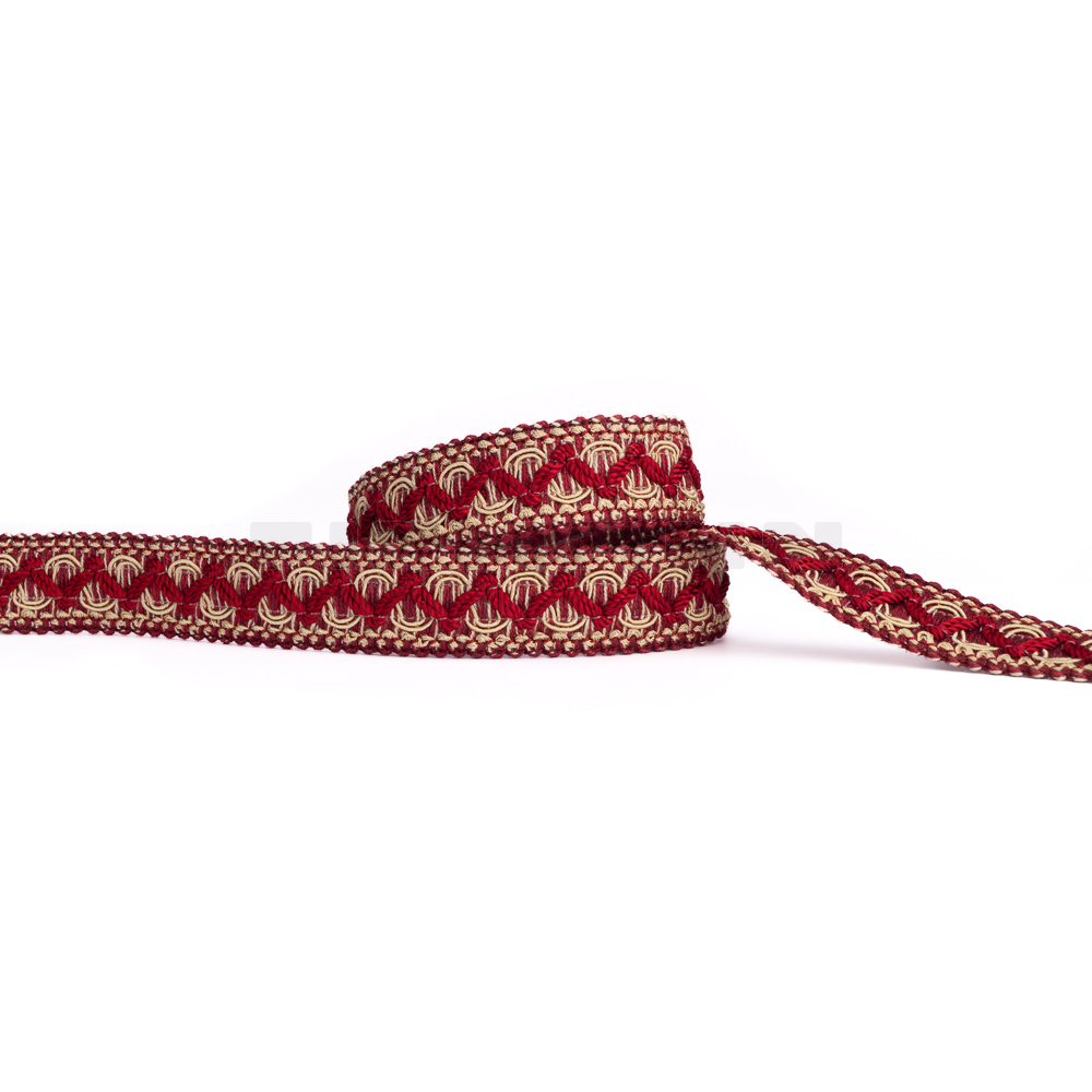 LOREDAN Borte 25 mm, rot-beige