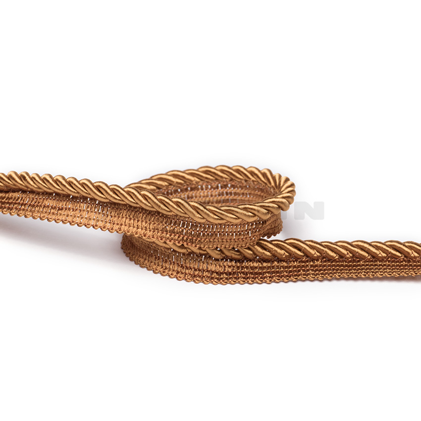 [VKG122F] MÖ-Kordel 5mm + FAHNE gl. dkl.gold schmal!