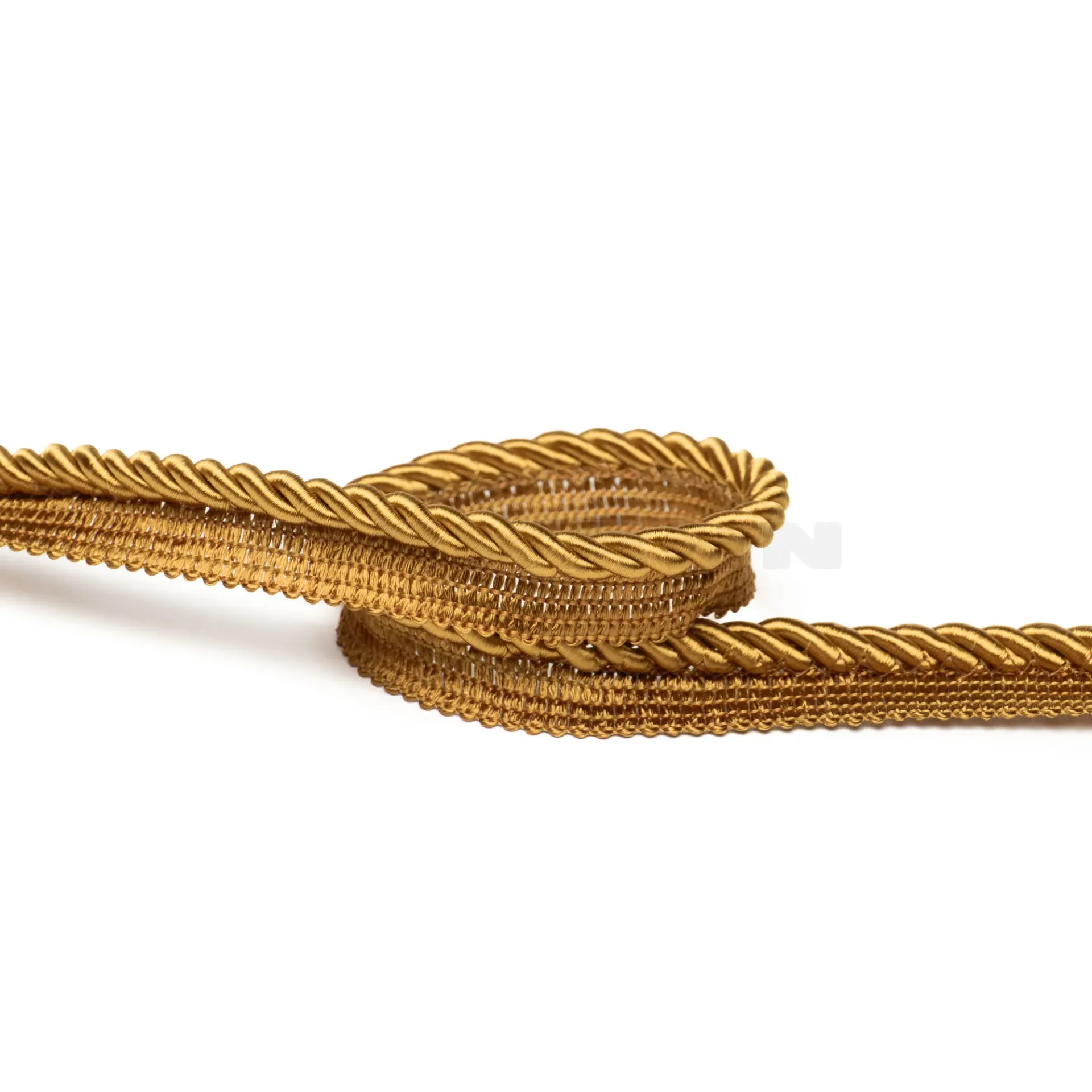 Möbelkordel mit Fahne 5 mm glänzend dkl.gold