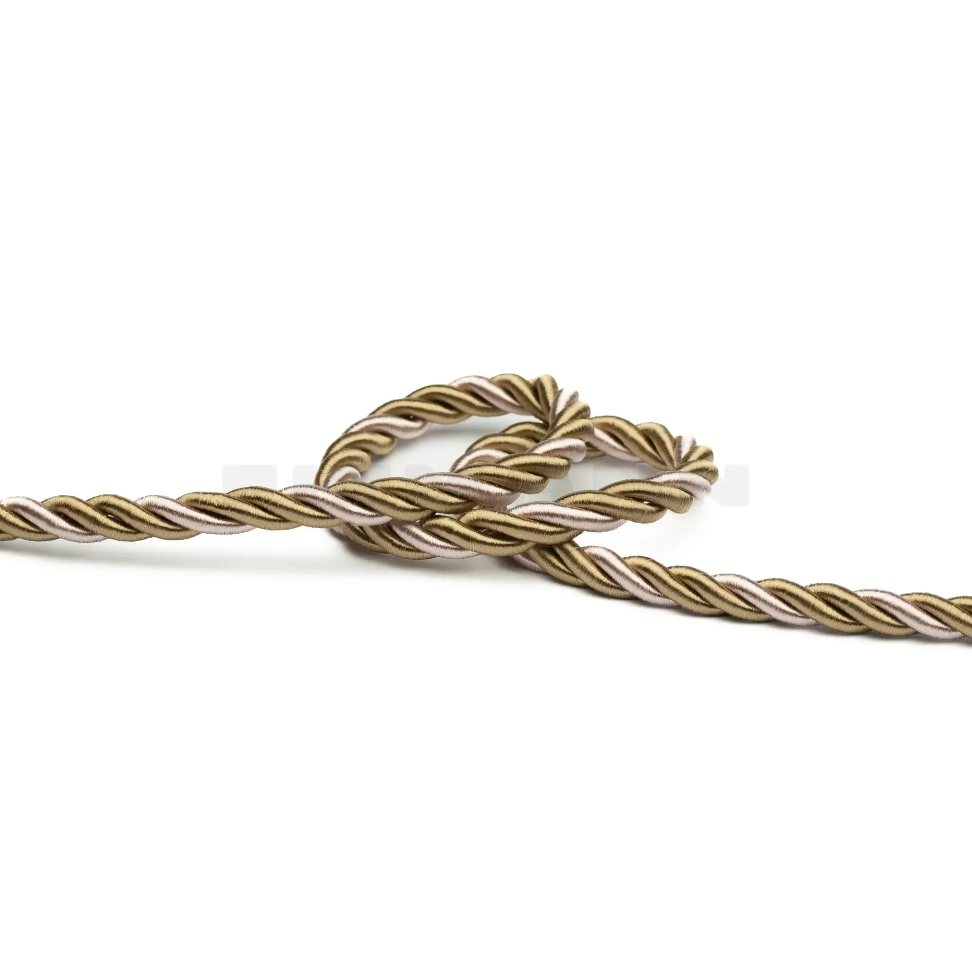 Möbelkordel 6,5 mm glänzend beige-rosa