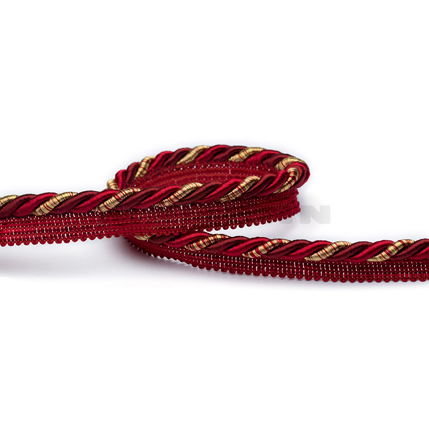 [VKG625F] MÖ-Kordel 6,5 + FAHNE gl. rot-gold