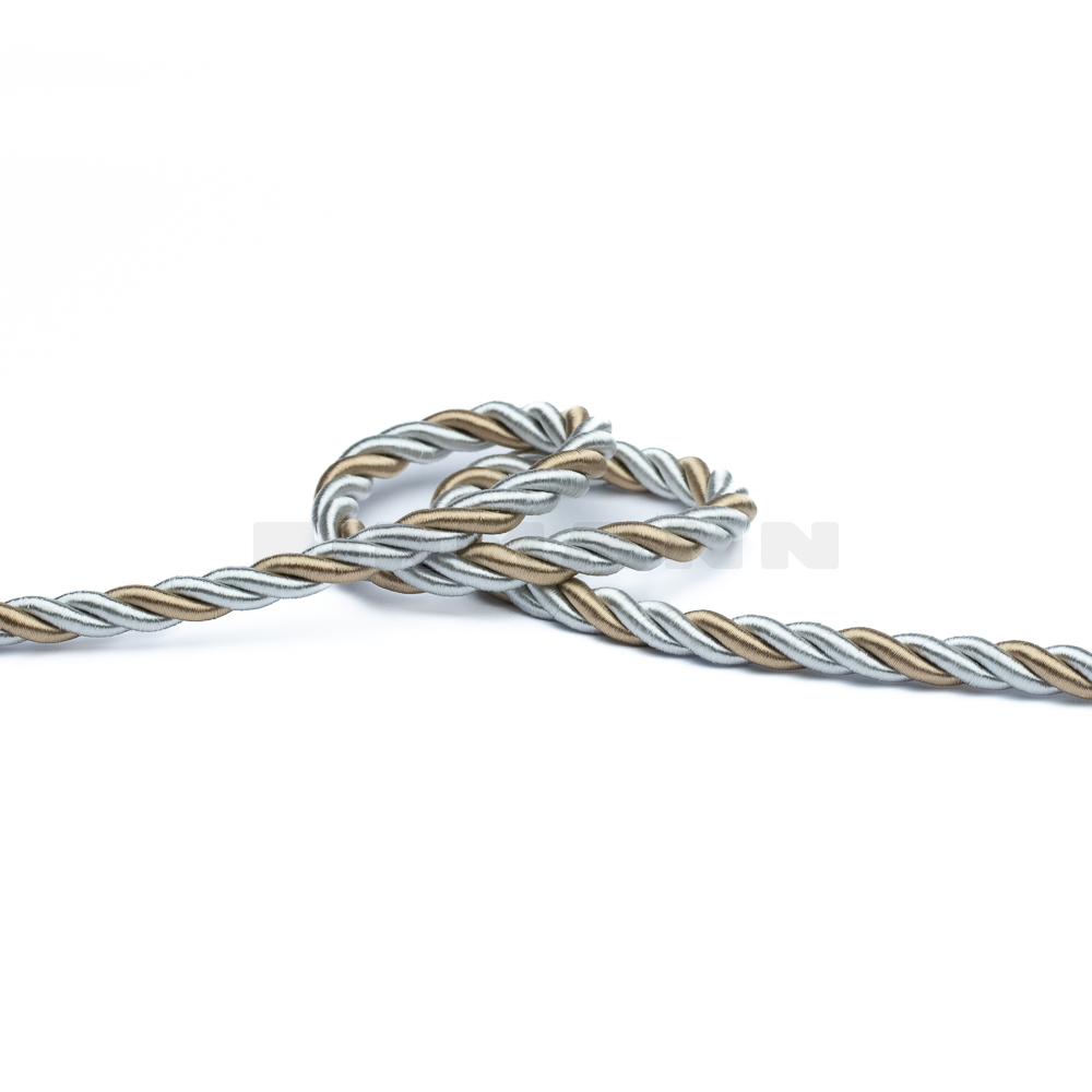 [VKG225] Möbelkordel 6,5 glänzend  silber-bronce